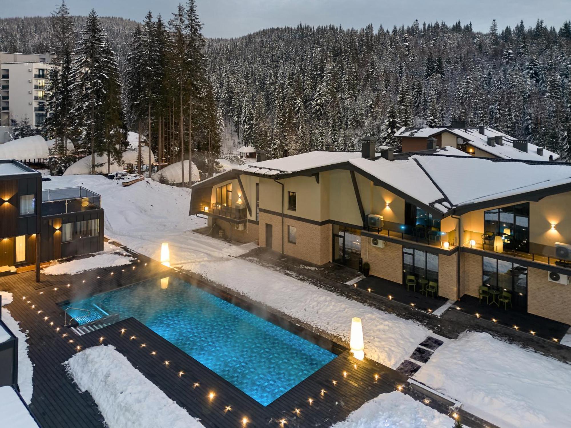 Twins Hotel & Spa Bukovel Bagian luar foto